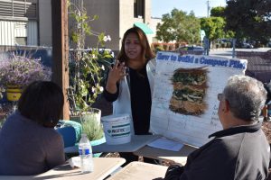 Master Gardener Estela Gutierrez leads a free composting workshop in Salinas Valley Recycles' demonstration garden.