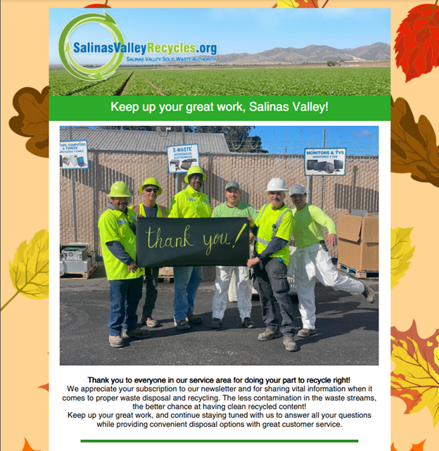 November newsletter snippet