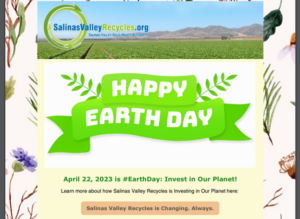 Screenshot of Aril 2023 Newsletter