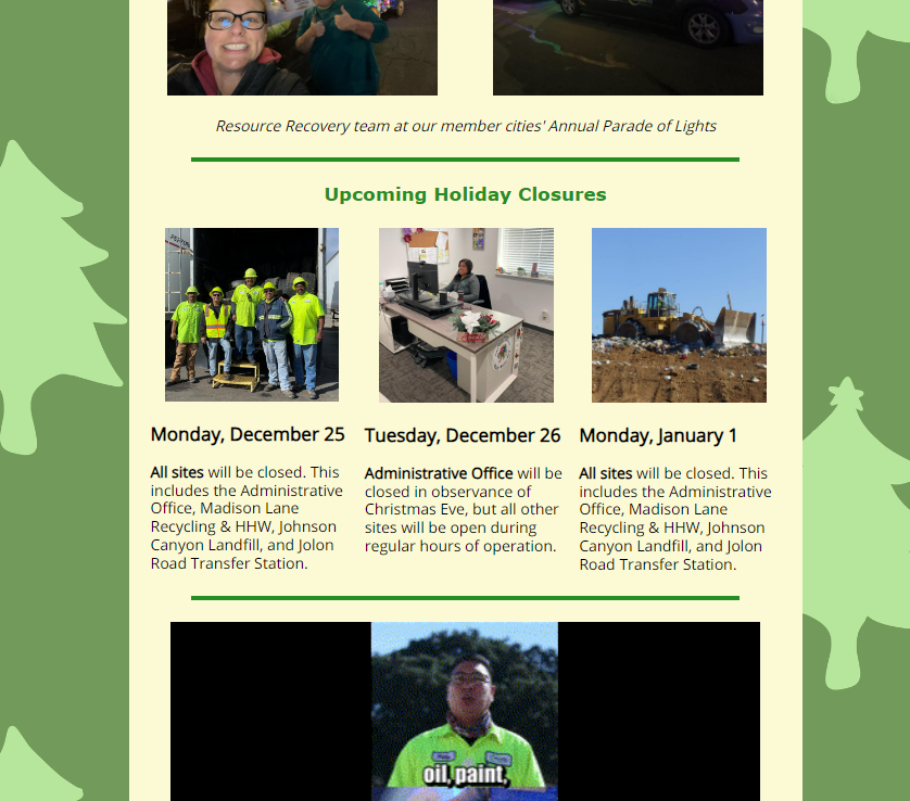 Snippet of December 2023 E-Newsletter