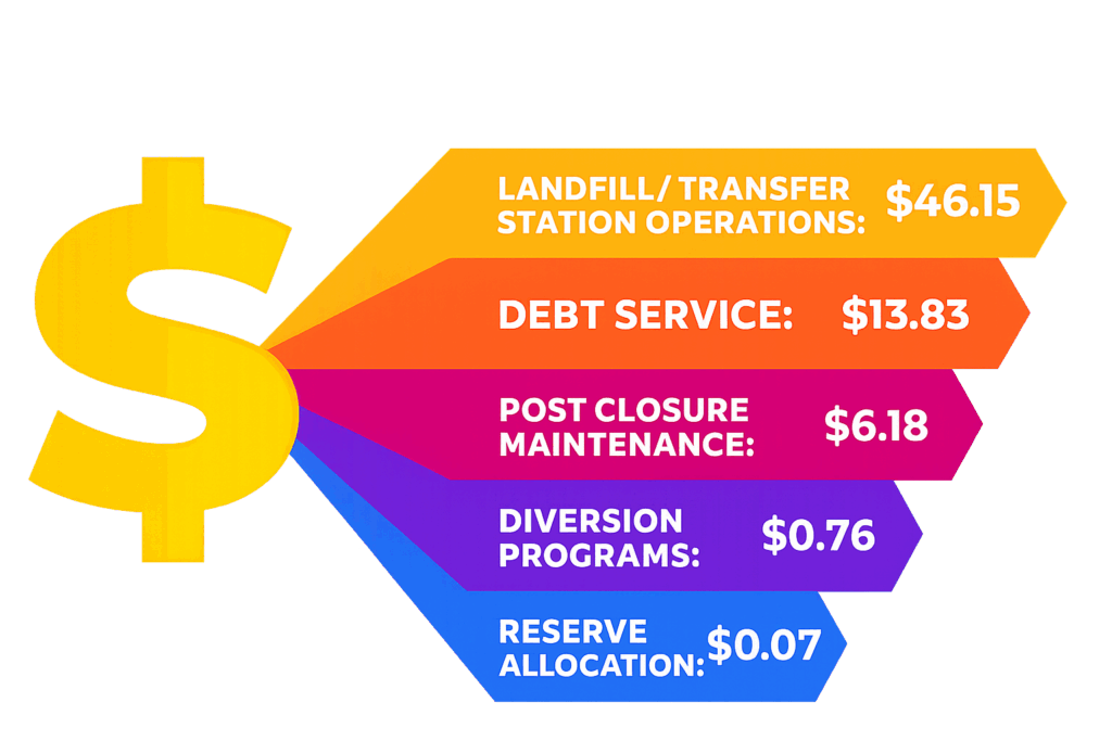 Tipping fee breakdown