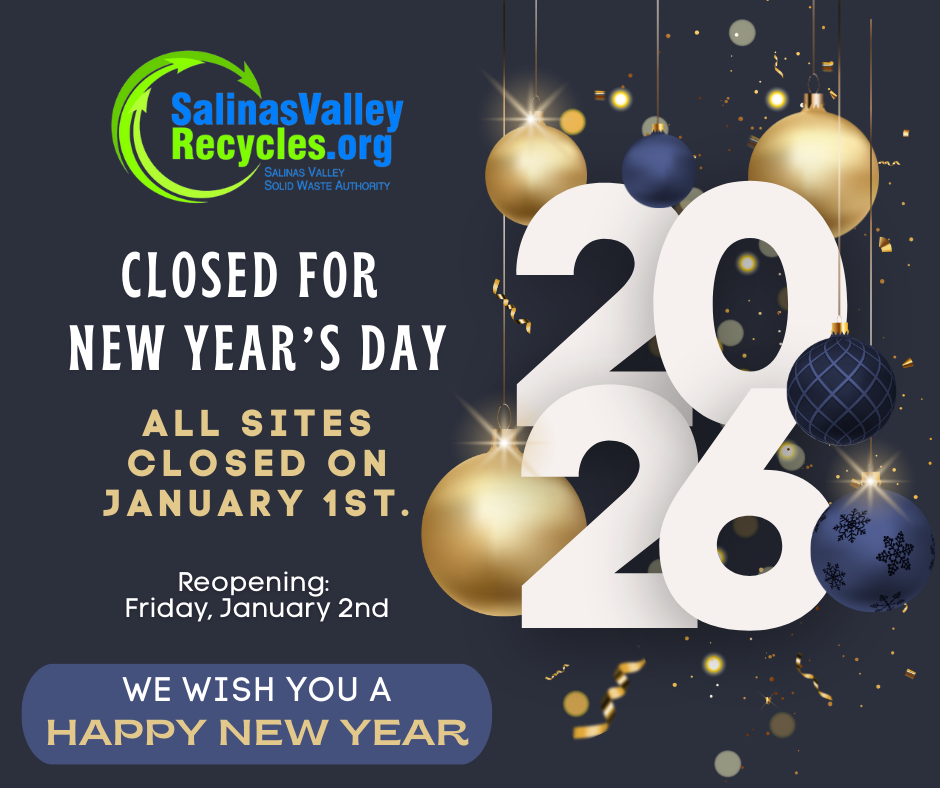 ALL FACILITIES CLOSED ON New Years Day. Sites will reopen Friday January 2nd.