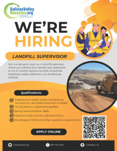 Hiring: Landfill Supervisor Flyer
