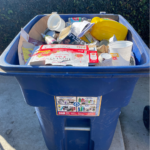 Recycling Cart full of loose recyclables